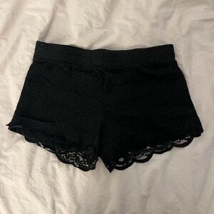 Ardene Black Textured Lace Shorts